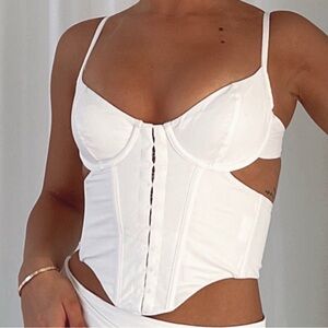 Elegant White Corset Top
